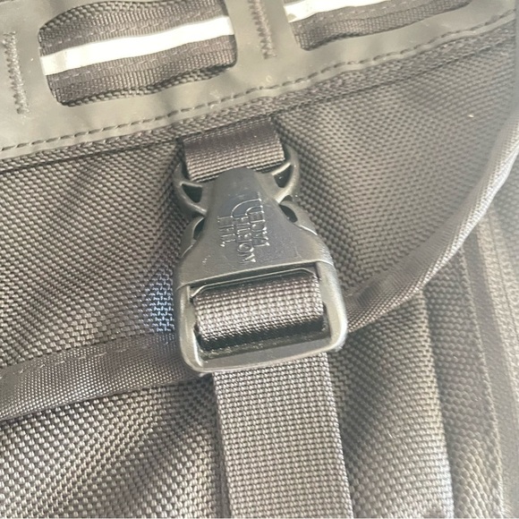 Vintage The North Face Messenger Shoulder Bag Satchel Reflective Stripe Black - Picture 9 of 11